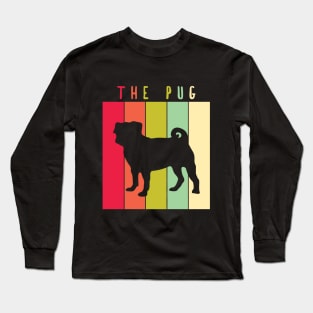 Retro Vintage The Pug Long Sleeve T-Shirt